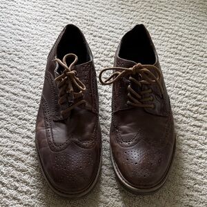 Marc Anthony Brown Leather Wingtip Oxfords